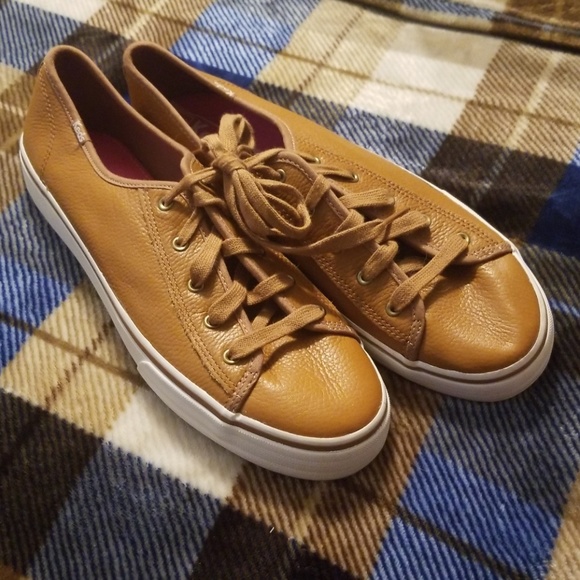 womens brown leather keds